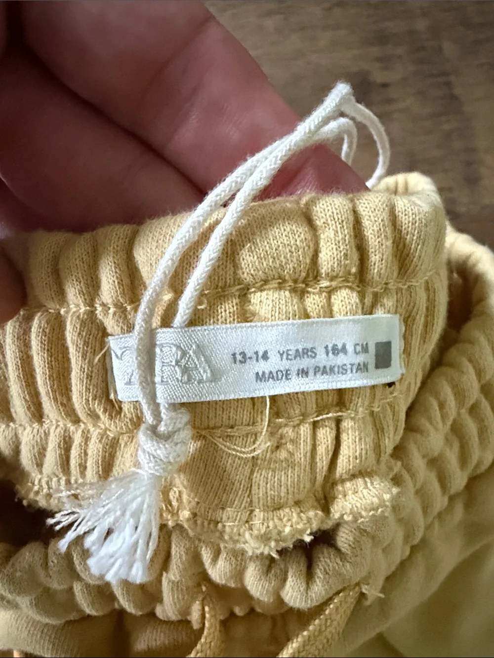 🎉Zara Light Yellow Kids Sweatpants with Drawstring